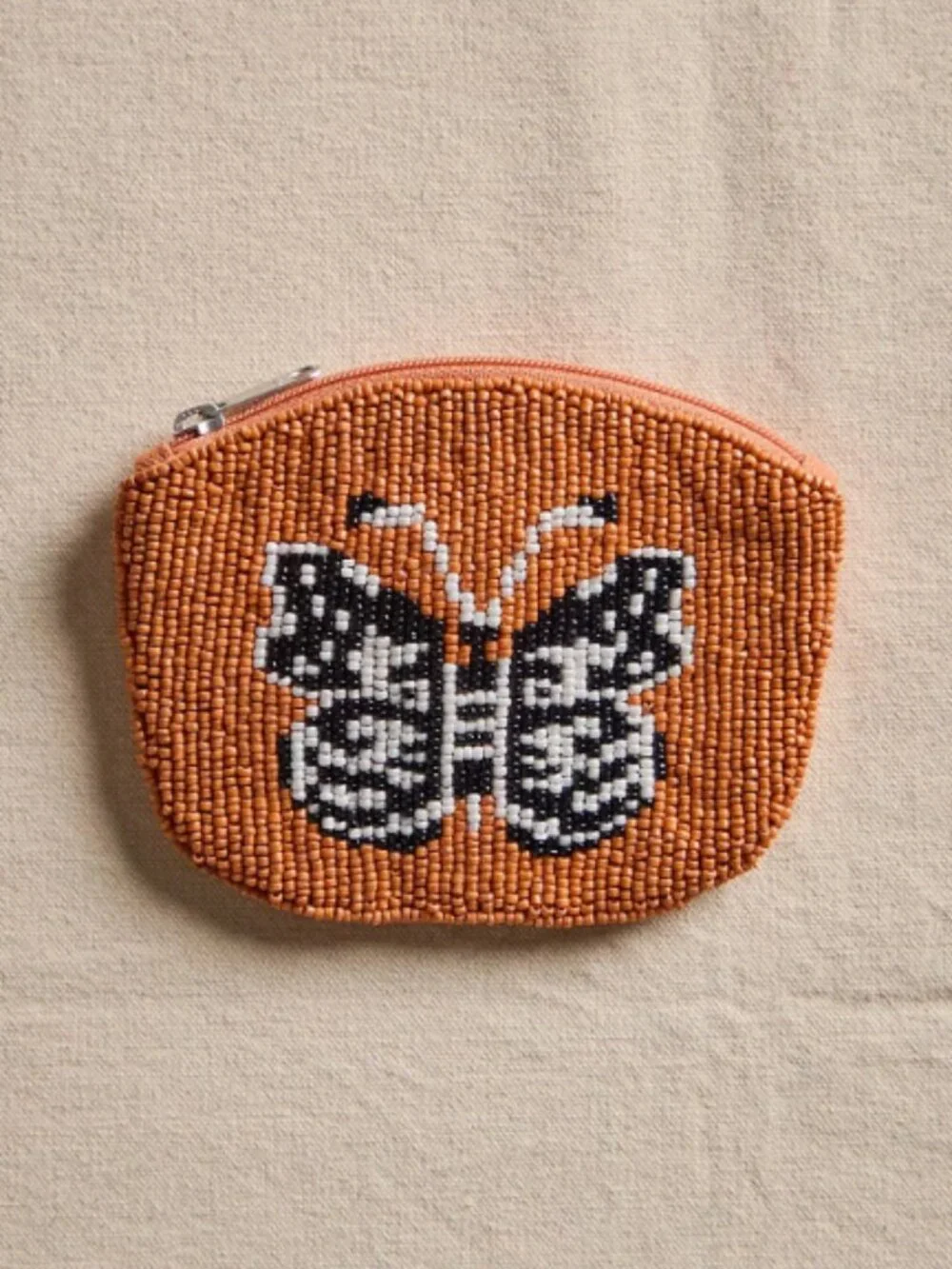 Free People Mariposa New with Tags Beaded Butterfly Clutch - Orange